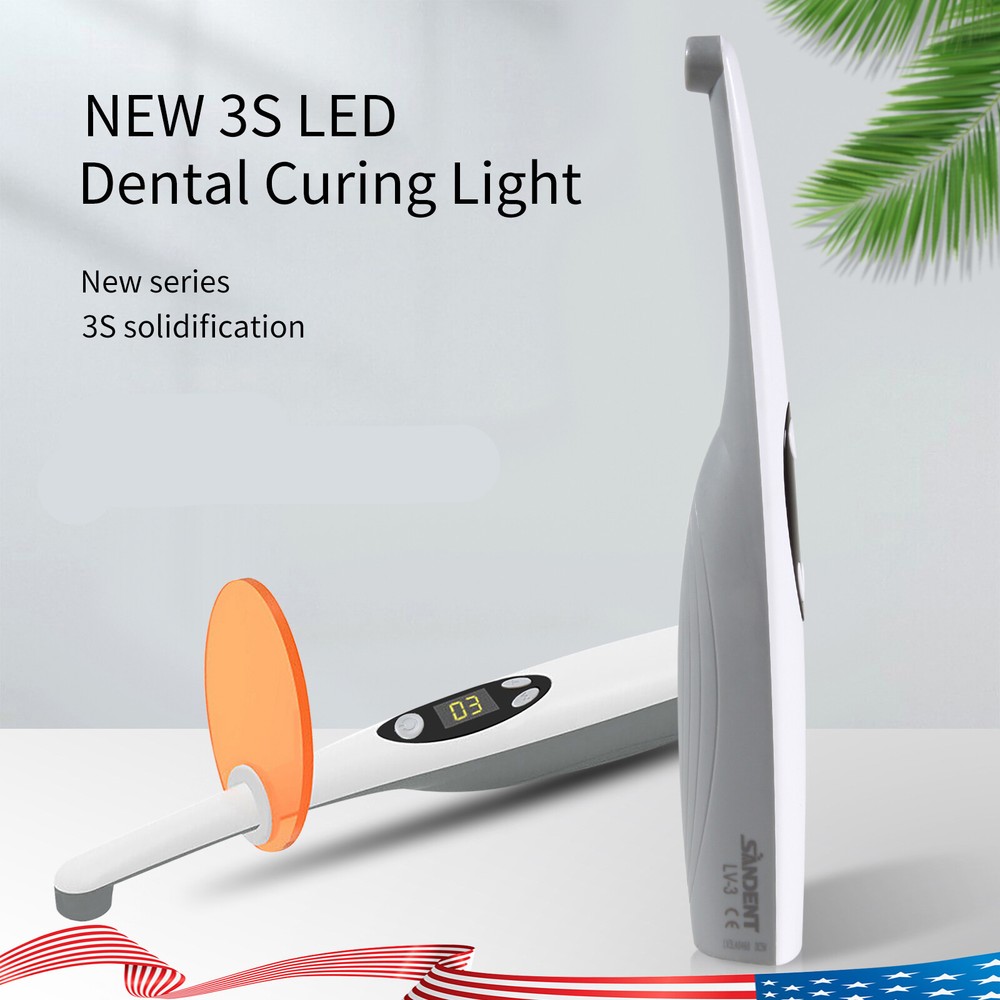Dental Wireless Cordless iLed 3 Second LED Curing Light 3S Cure Lamp US plug LV3