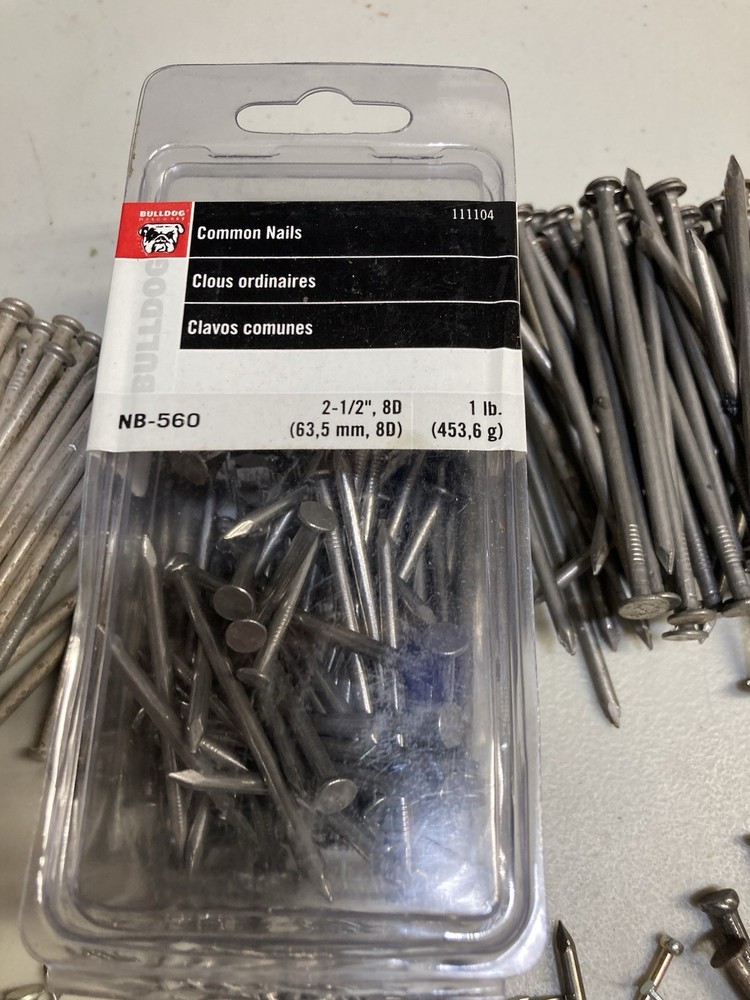 5+ LBS Vintage Lot Mixed Hardware Nails