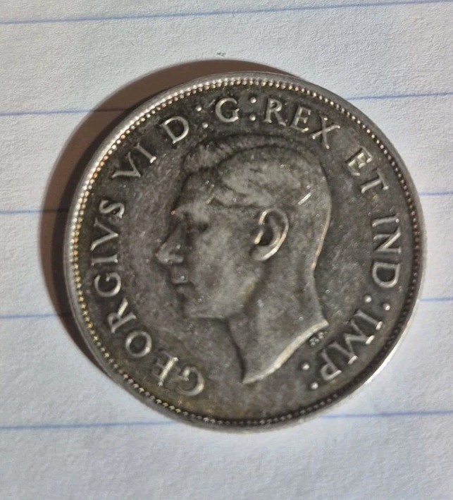 1942 Canadian Silver Half Dollar (80% Silver)