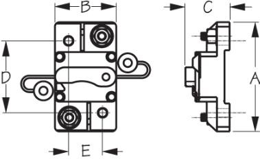 SD-17 Circuit BreakerSurface Mount | 120 Amp |48 V | Switchable/ ManualReset