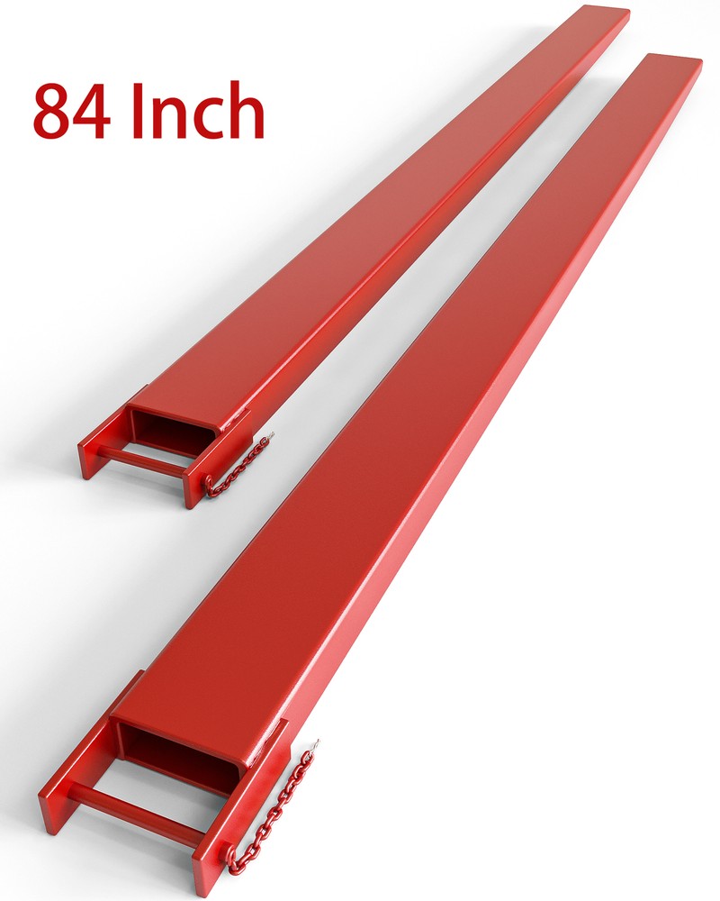 1 Pair 84"x4.5" Forklift Pallet Extensions 5500LBS Fork Extensions for Forklifts