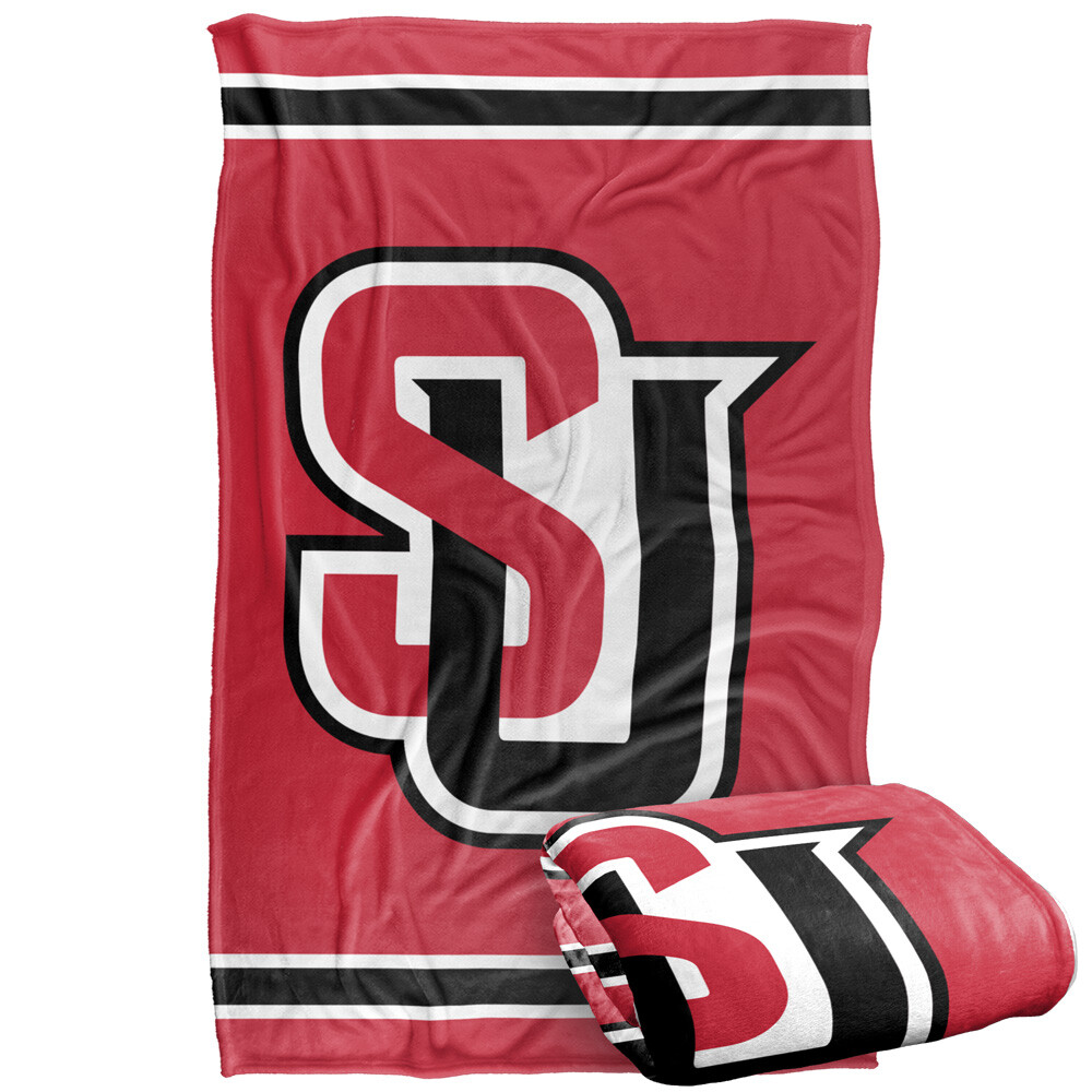 Seattle University Primary Logo Stripes Silky Touch Super Soft Throw Blanket