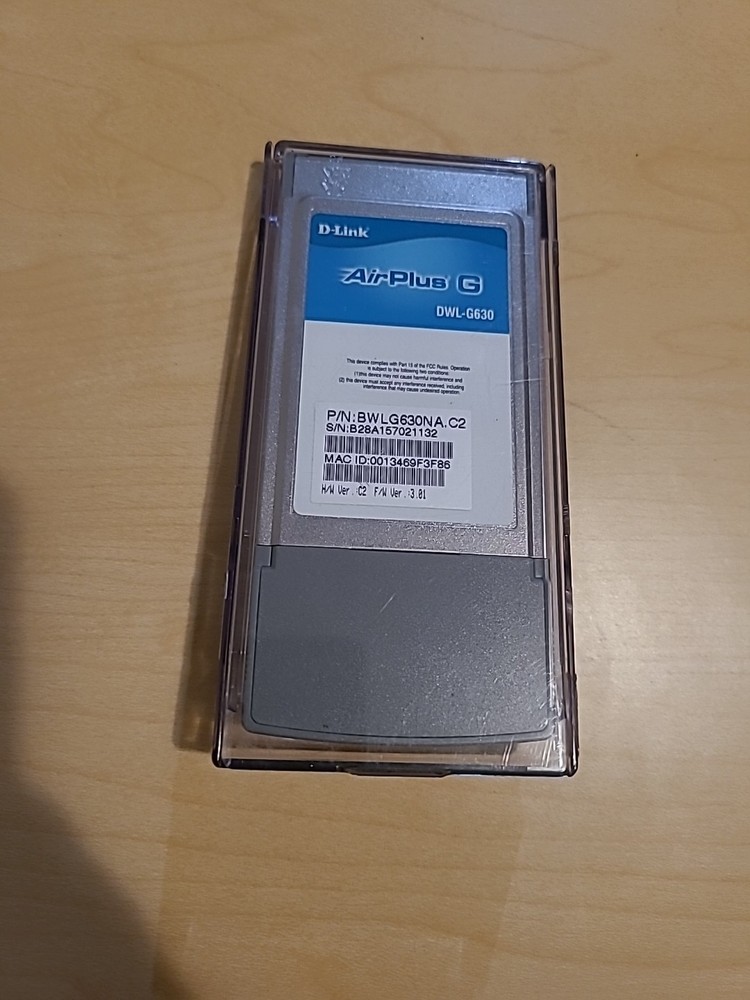 D-Link AirPlus G DWL-G630 Wireless G Notebook Adapter
