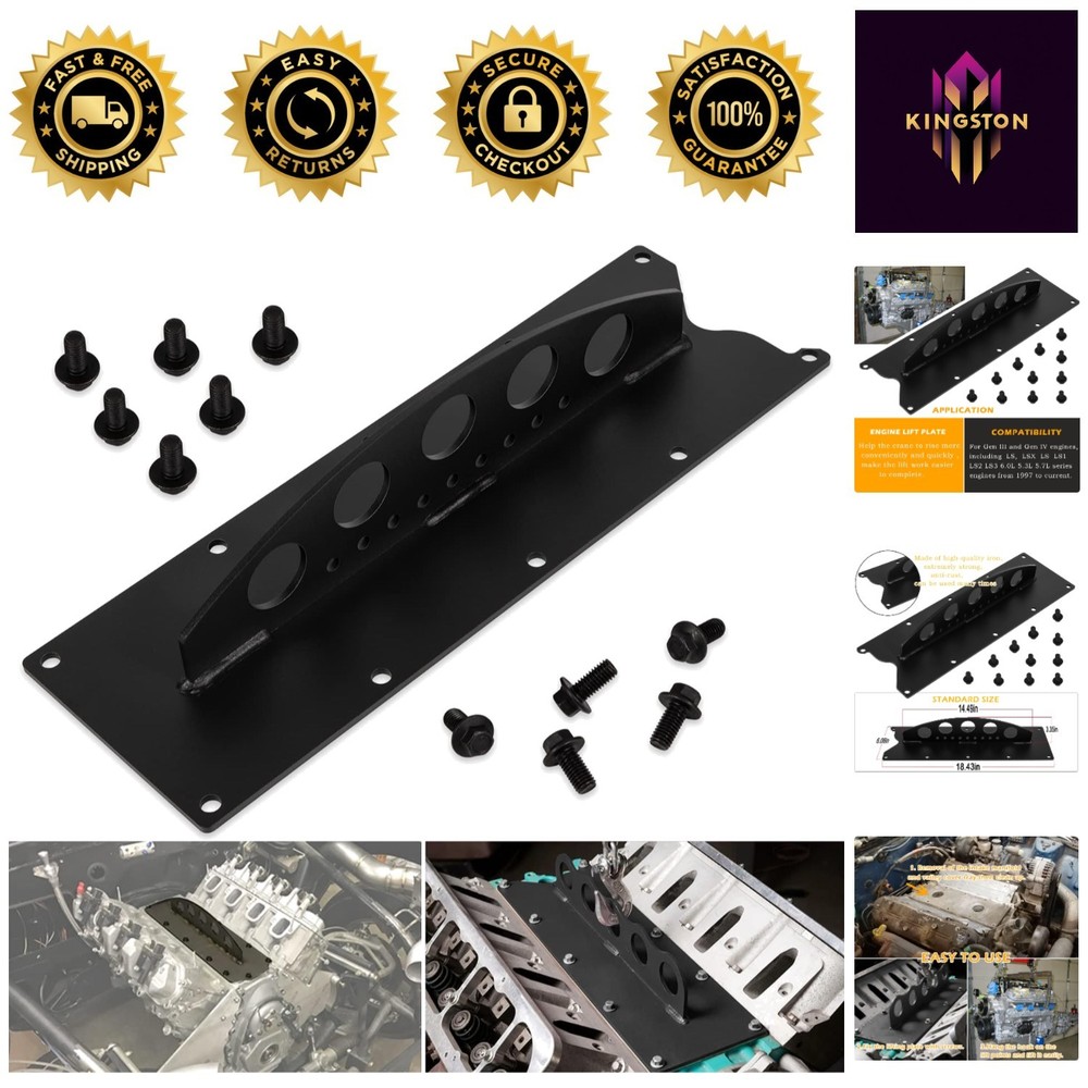 Engine Lift Plate for LS & LSX Engines – Sturdy Iron with Installation Hardware