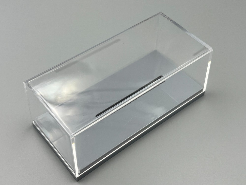 Quality Car Display Case Gray Plastic Base 1/64 scale