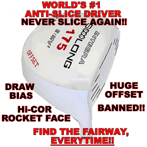 SLICE KILLER OFFSET ANTI-SLICE ILLEGAL DISTANCE NON-CONFORMING DRIVER PGA SHAFT