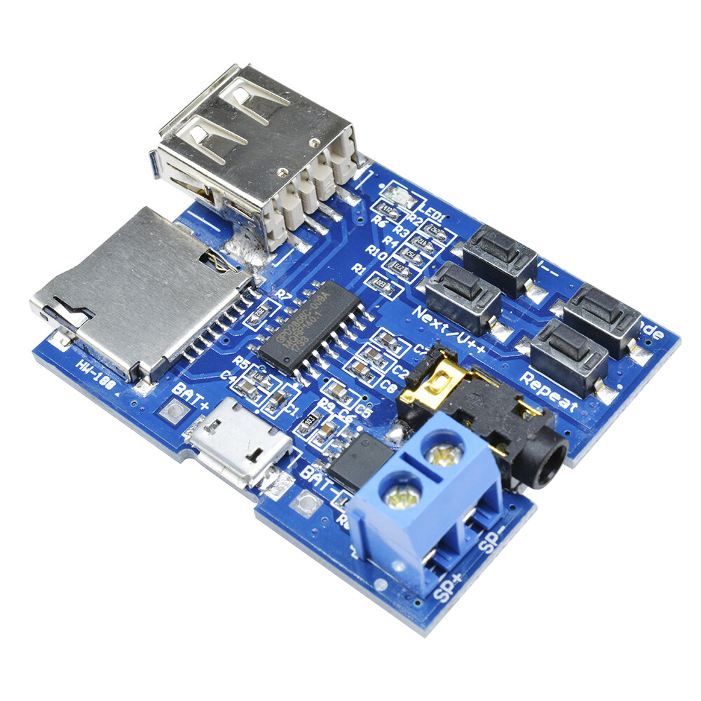TF Card U Disk MP3 Format Decoder Board Aamplifier Decoding Audio Player Module