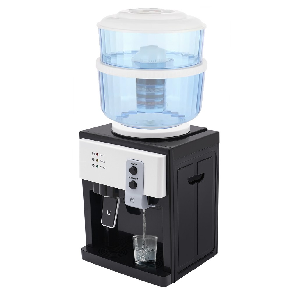 Top Loading Hot Cold Water Cooler Dispenser Countertop Drinking Machine 5 Gallon
