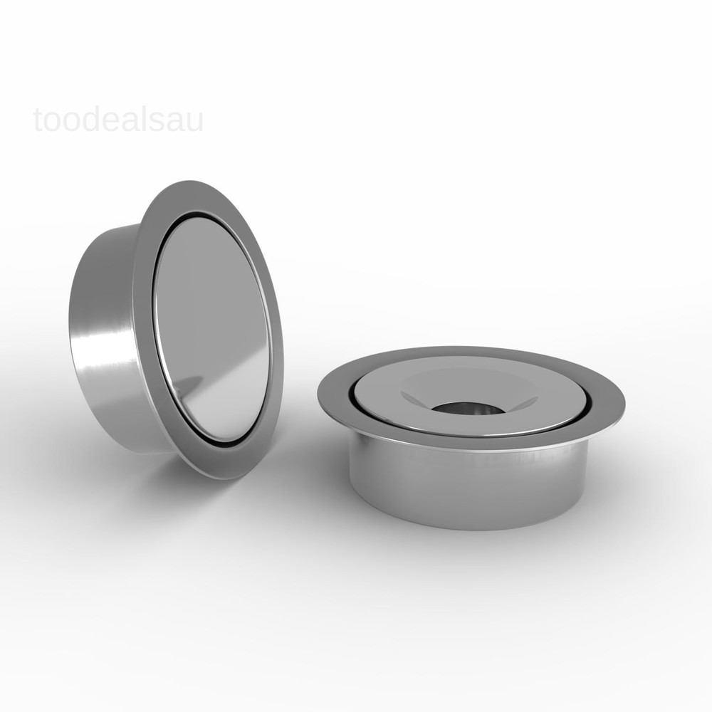 Concealed Magnetic Door Catch for Dummy Doors, 1 Pack, Gray