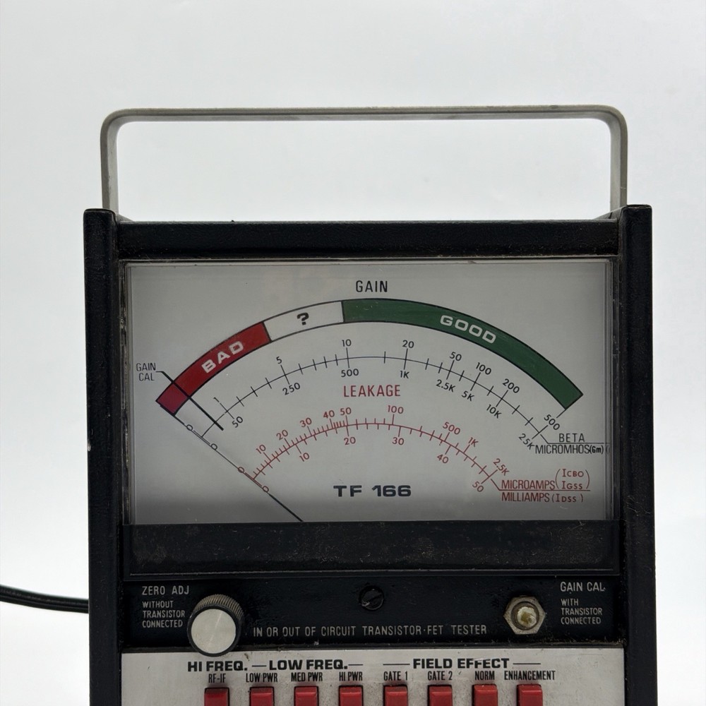 Sencore TF-166 automatic transistor analyzer, untested/vintage Turns On