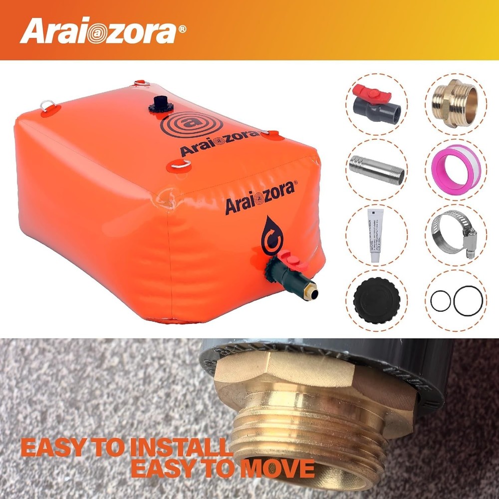 240 Gallon Foldable Water Bladder Tank - Durable PVC Portable Storage Solution