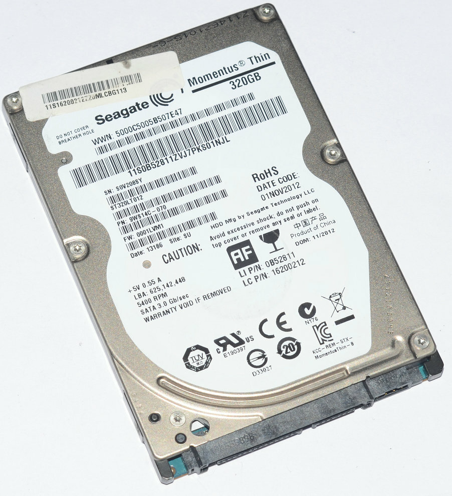 Seagate Thin 320GB SATA 2.5" ST320LT012 HDD Laptop
