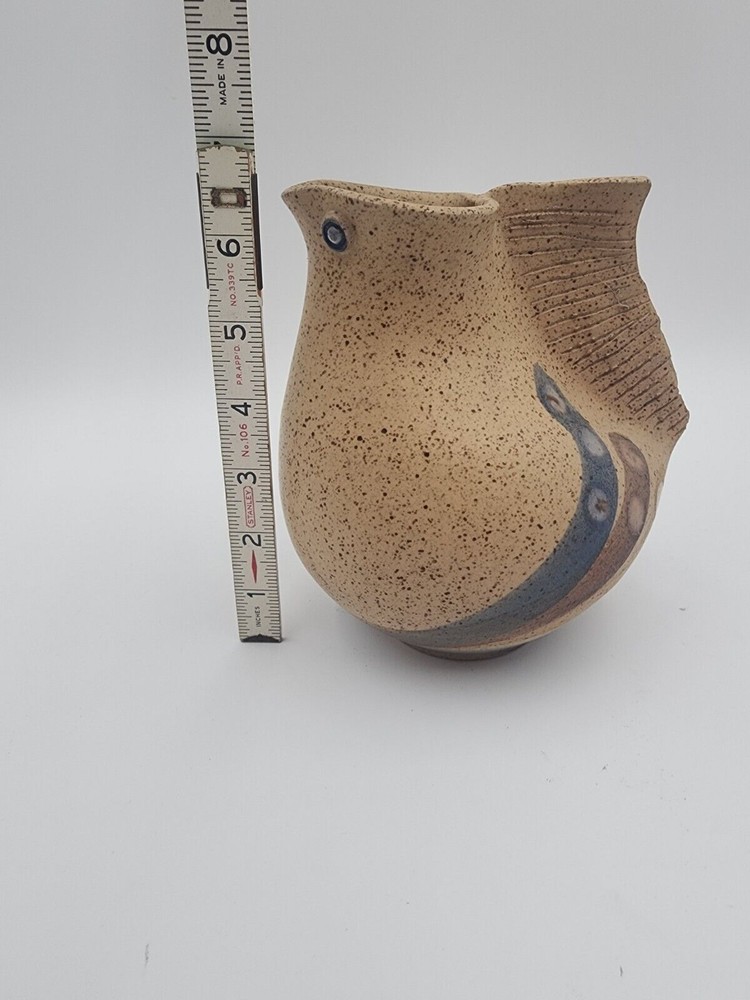 Studio Art Pottery Pitcher Animal Bird 6 1/2” Tall