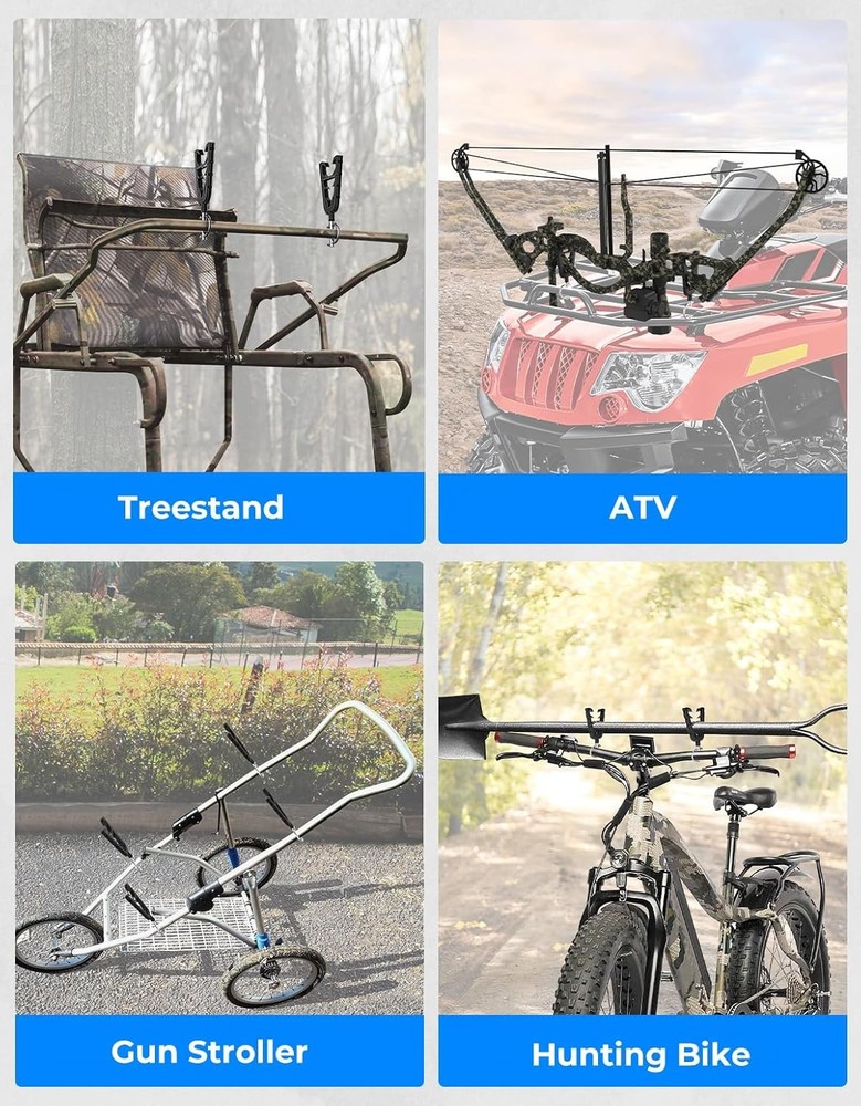ATV Tool Holder Rack with Rubber Straps - Hunting Gear Storage Solution