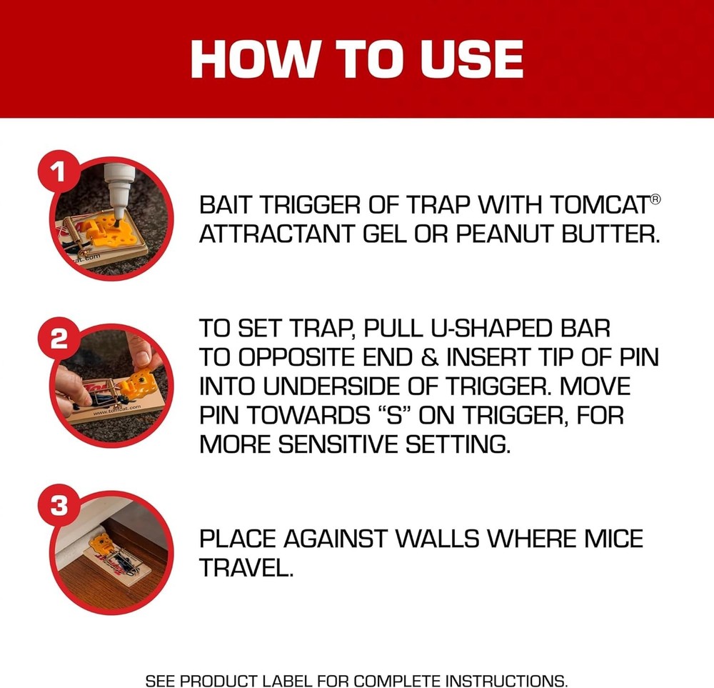 Wooden Mouse Traps - Effective 2-Pack for Quick and Humane Rodent Control