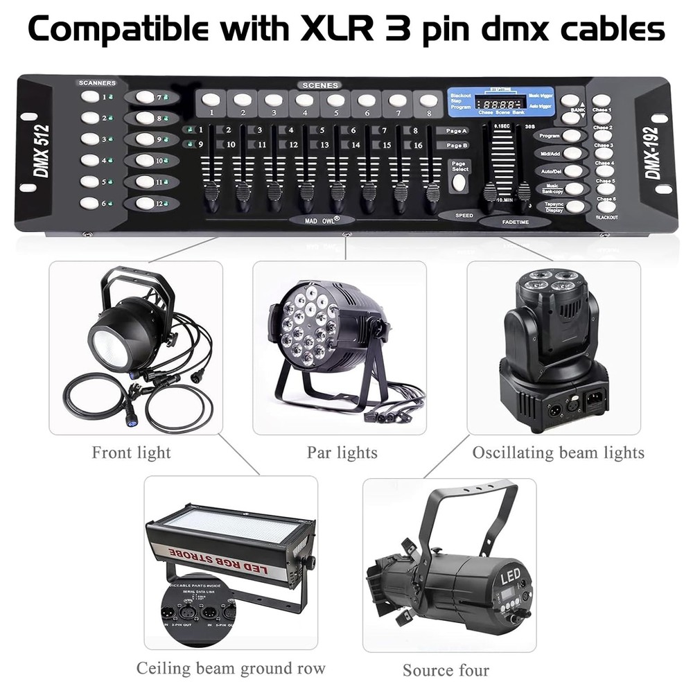Controller for dj Lights Dmx512 Light Controllers 192 192CH, Basic 192CH