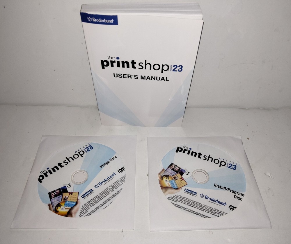 The Print Shop Deluxe Version 23 for Windows IMAGE And Install/Program Disc