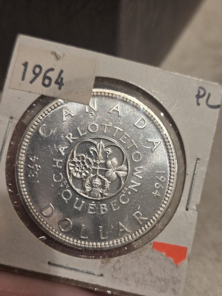 1964 Canada Silver Dollar $1 Coin Bu