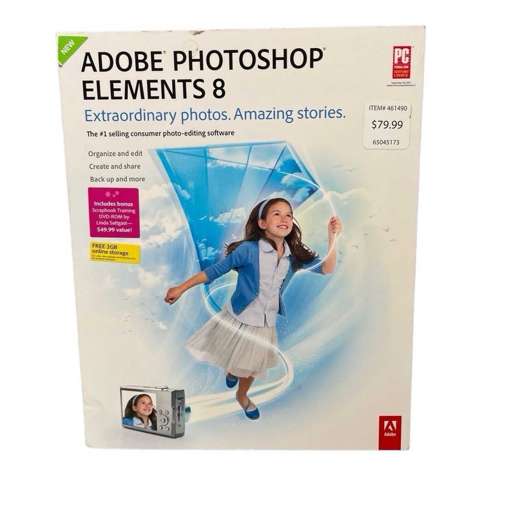 Retro Photoshop Elements 8 for Windows Photo Editing Software New Sealed READ