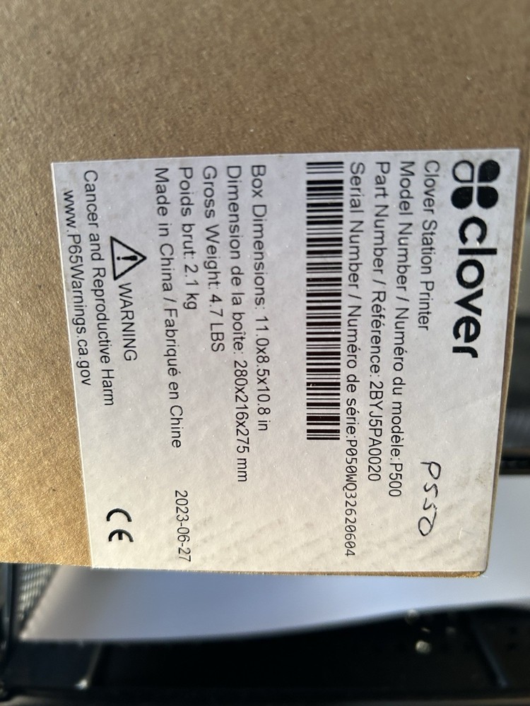 Clover Station P550 Printer