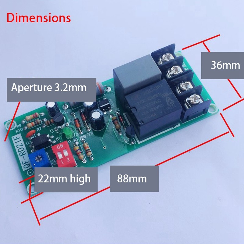 AC100V-220V Adjustable Timer Control Relay Turn Off Delay1582