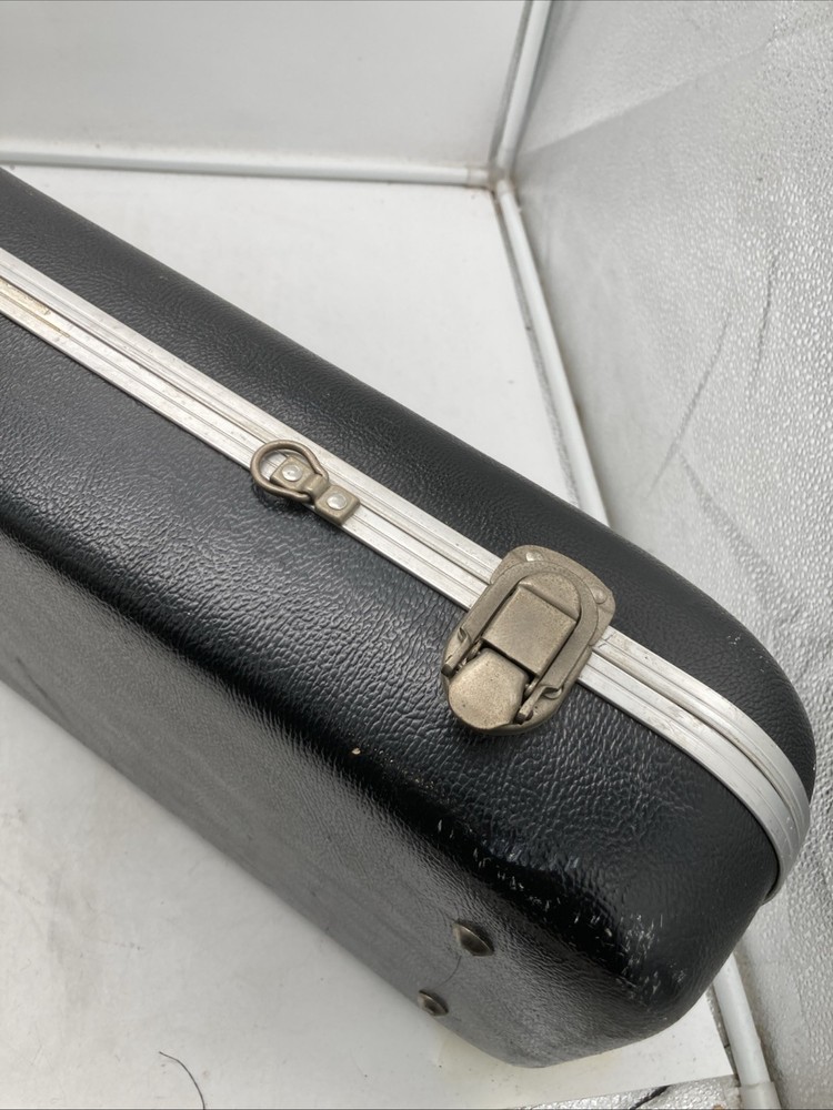 4/4 Violin Hard Shell Case w/ Plush Interior, 3 Compartments, Storage for 2 Bows