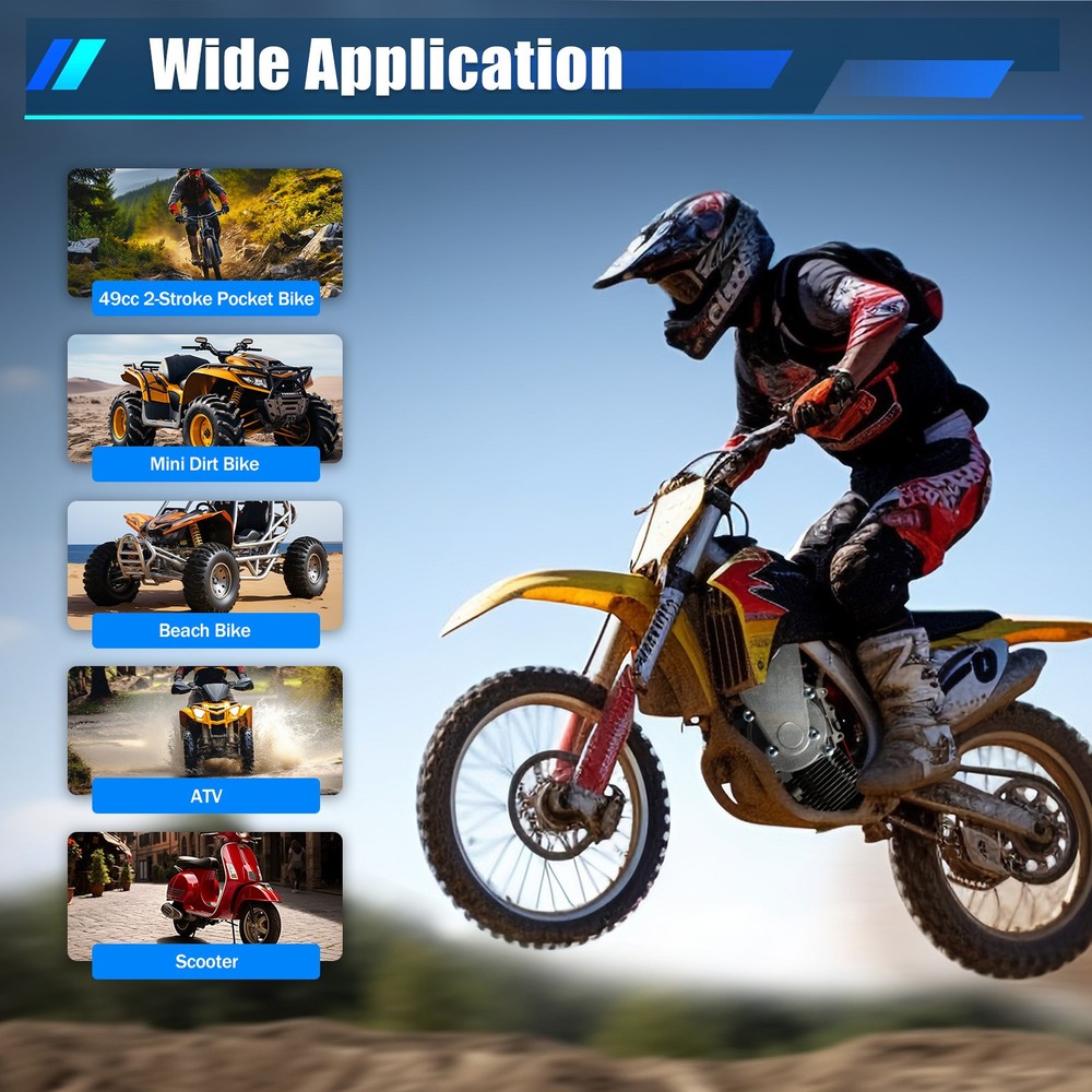 49cc Hand Puller Two-stroke Engine with Air Filter for Mini Dirt Bikes ATVs