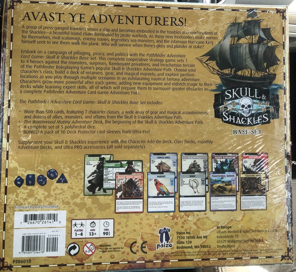 Pathfinder Adventure Card Game Skull & Shackles Base Set