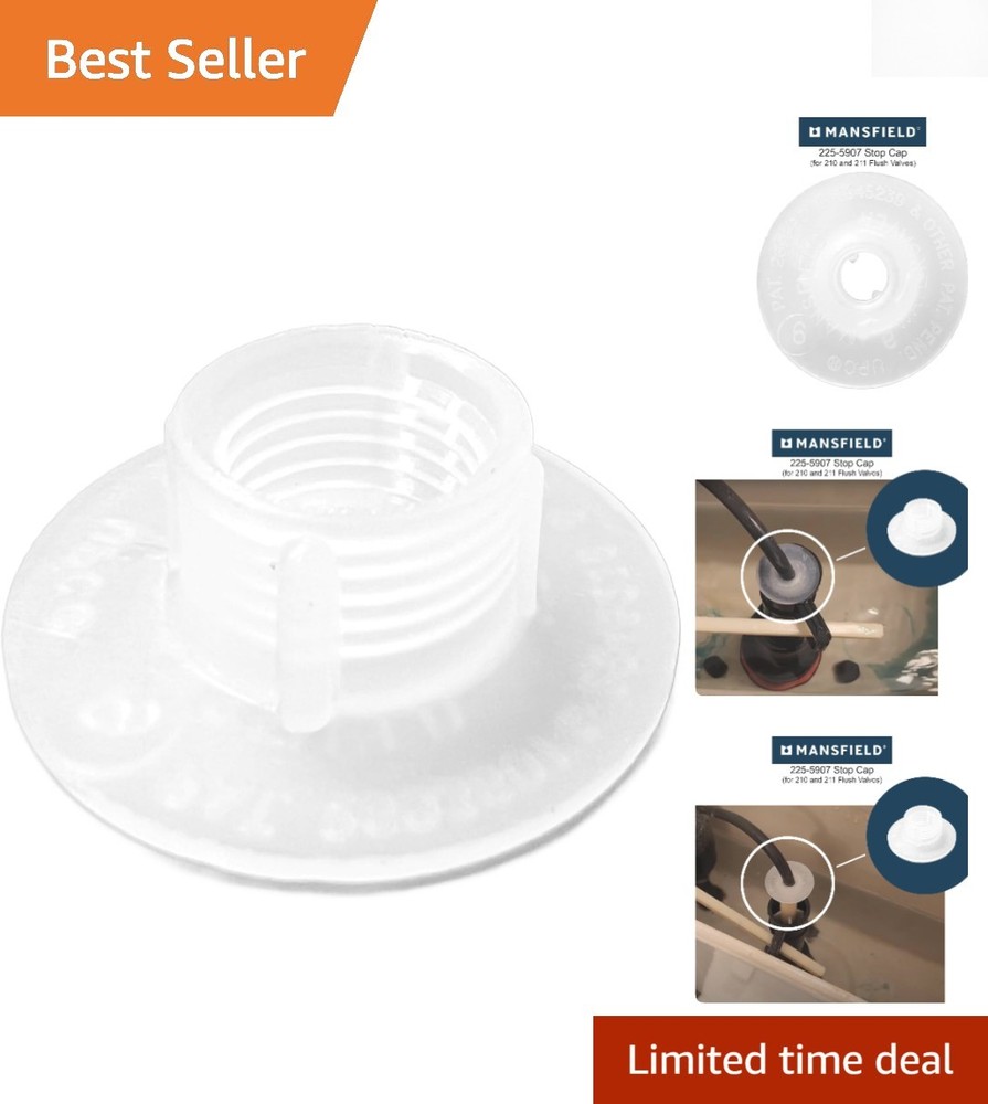 Reliable 2-Inch Plastic Stop Cap for 210 & 211 Flush Valves - White Finish