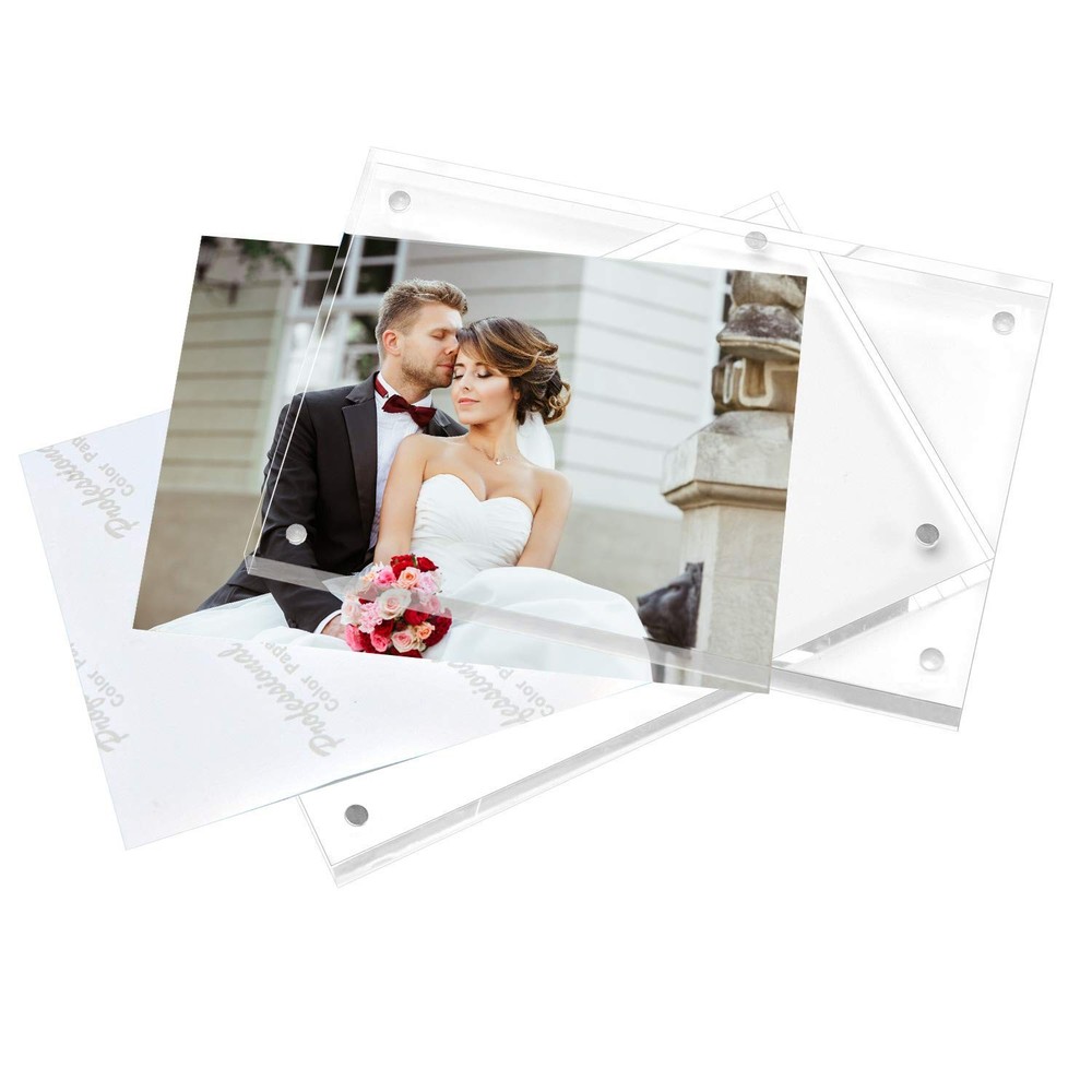Magicool Premium Acrylic Photo Frame--- Magnet Frame 4x6 6 pack, Clear