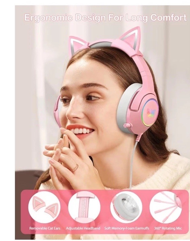 K9 - Professional Gaming Headset - Pink/r3