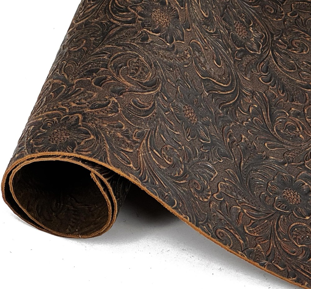 Western Style Bump Texture Geometric Pattern 6"x12", Dark Brown |