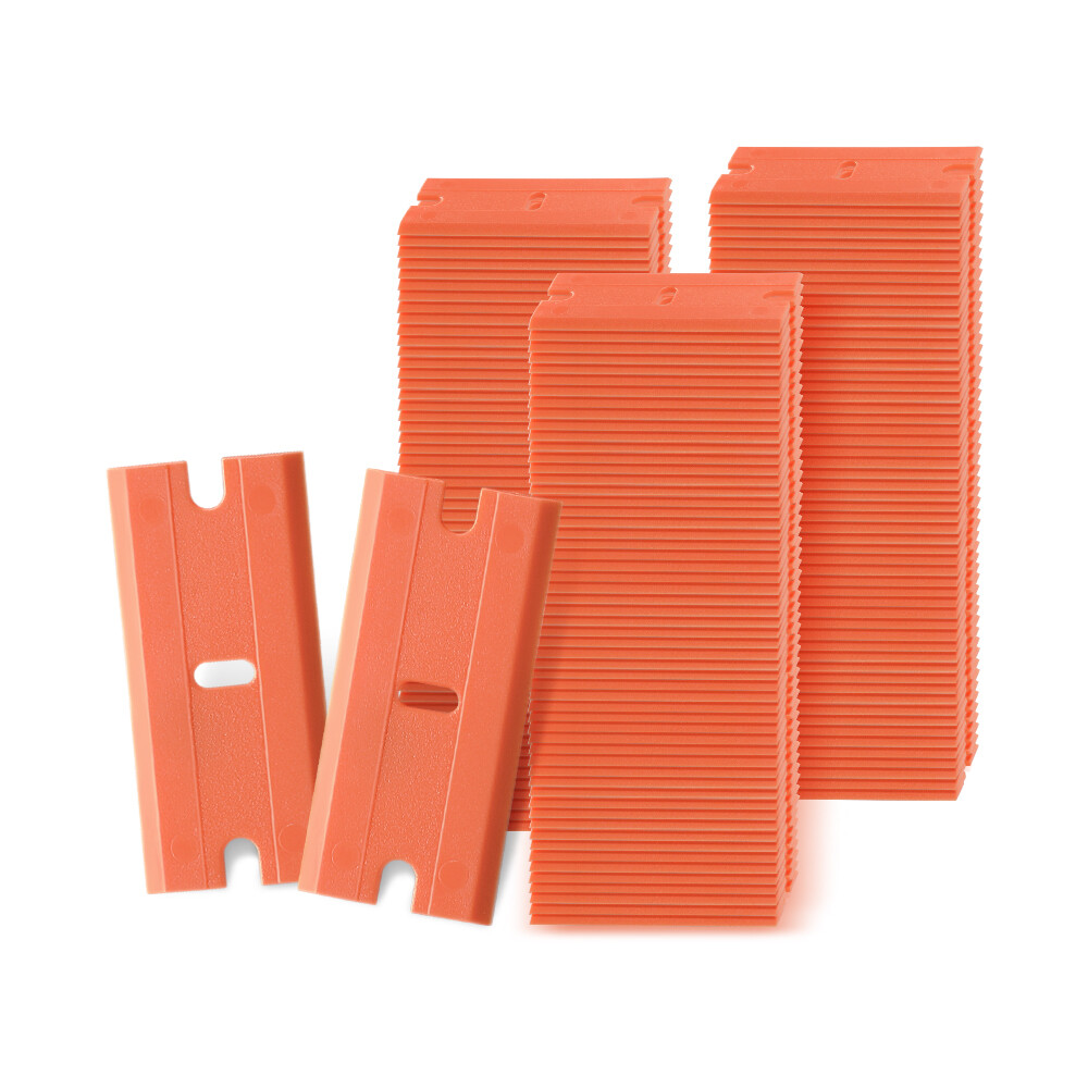 WORKPRO 200PC Double Edged Scraper Blade Plastic Razor Blade Sticker Removal Set
