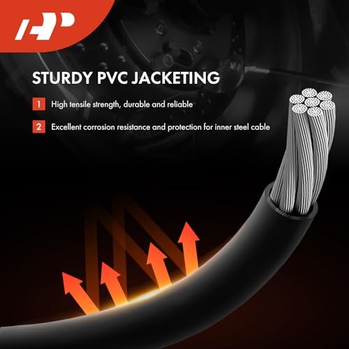 2-PC Set Rear Driver and Passenger Side Parking Brake Cable Assembly