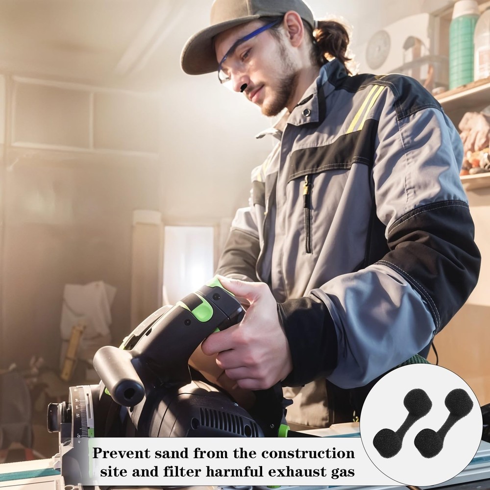 ElevateTech 50Pcs Nose Plug Filter, Disposable Filter onesize, Black