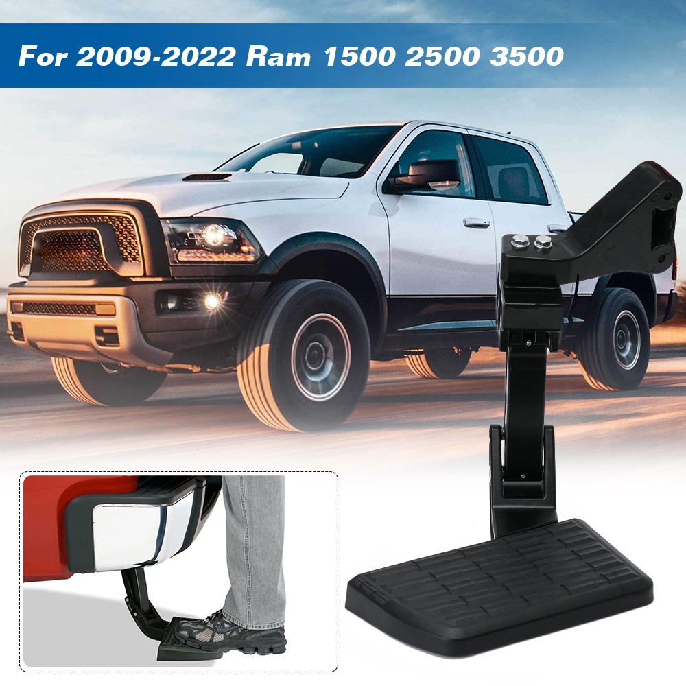 Rear Bed Step For Ram 1500 2500 3500 2010-2017 2018 Retractable Bumper Side Step