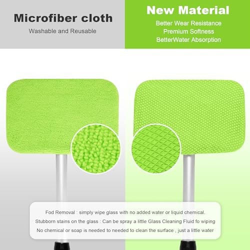 XINDELL Windshield Cleaning Tool for Car –ch Extendable Handle 27in Green