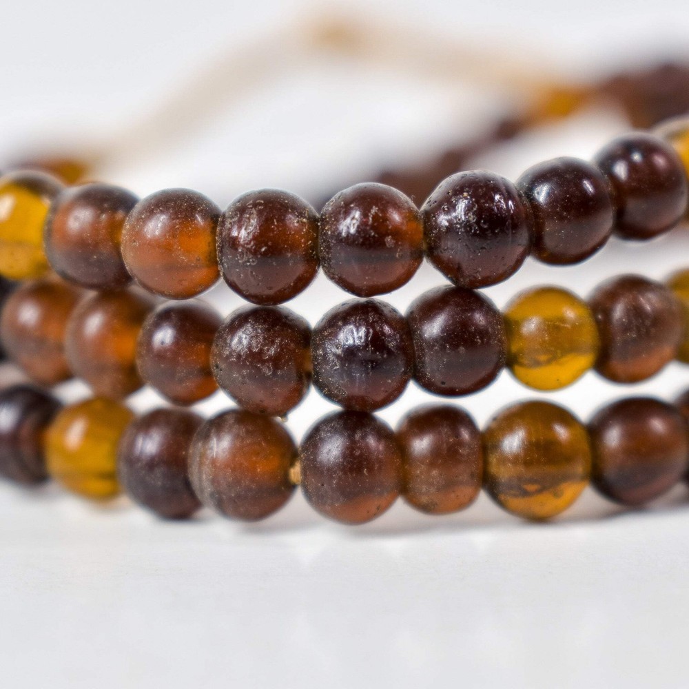 Bohemian Brown Translucent Trade Beads Czech