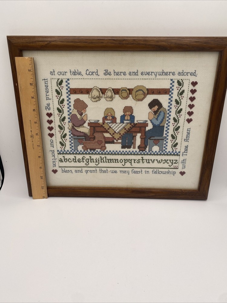 Framed Cross Stitch Finished Piece Prayer From Jeremiah Junction Pattern