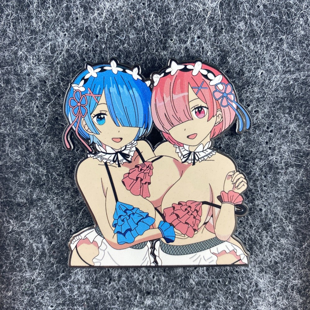 Re: Zero Rem Ram  Cartoon Anime Enamel Pin
