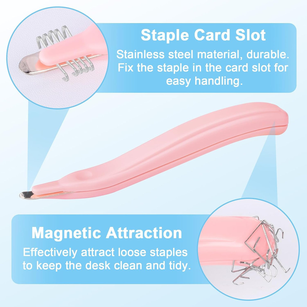 4 Pack Magnetic Staple Remover Tools, Professional Stapler Removers Staple Pulle