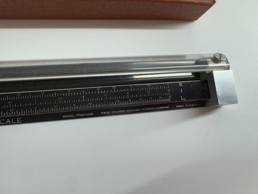 VTG Gerber Variable Scale TP007100B Engineering Slide Rule & Leather Case READ