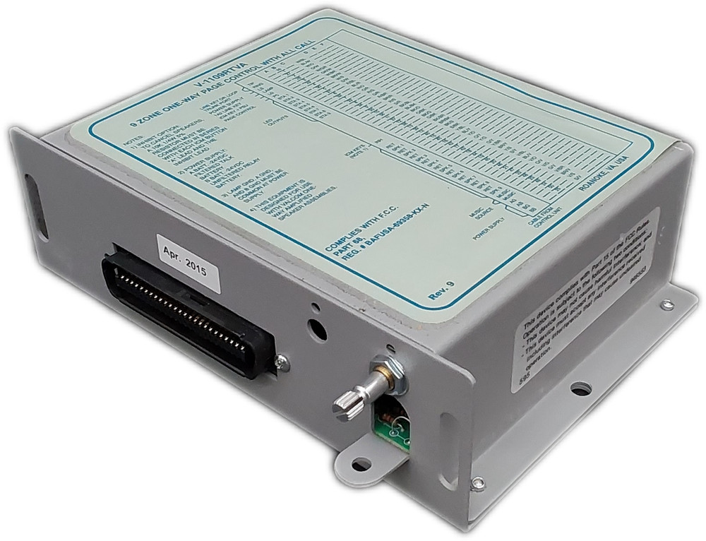 Valcom V-1109RTVA 9-Zone Page Control Intercom