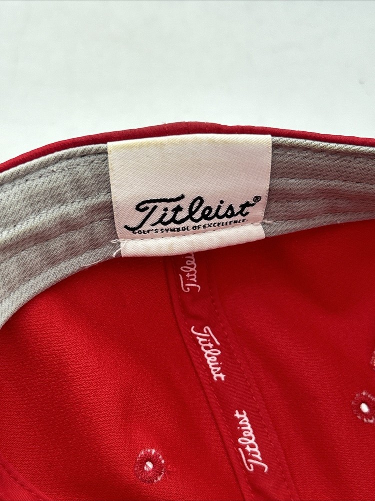 Titleist FJ Pro V1 Red Adjustable Strapback Golf Hat Cap Adjustable