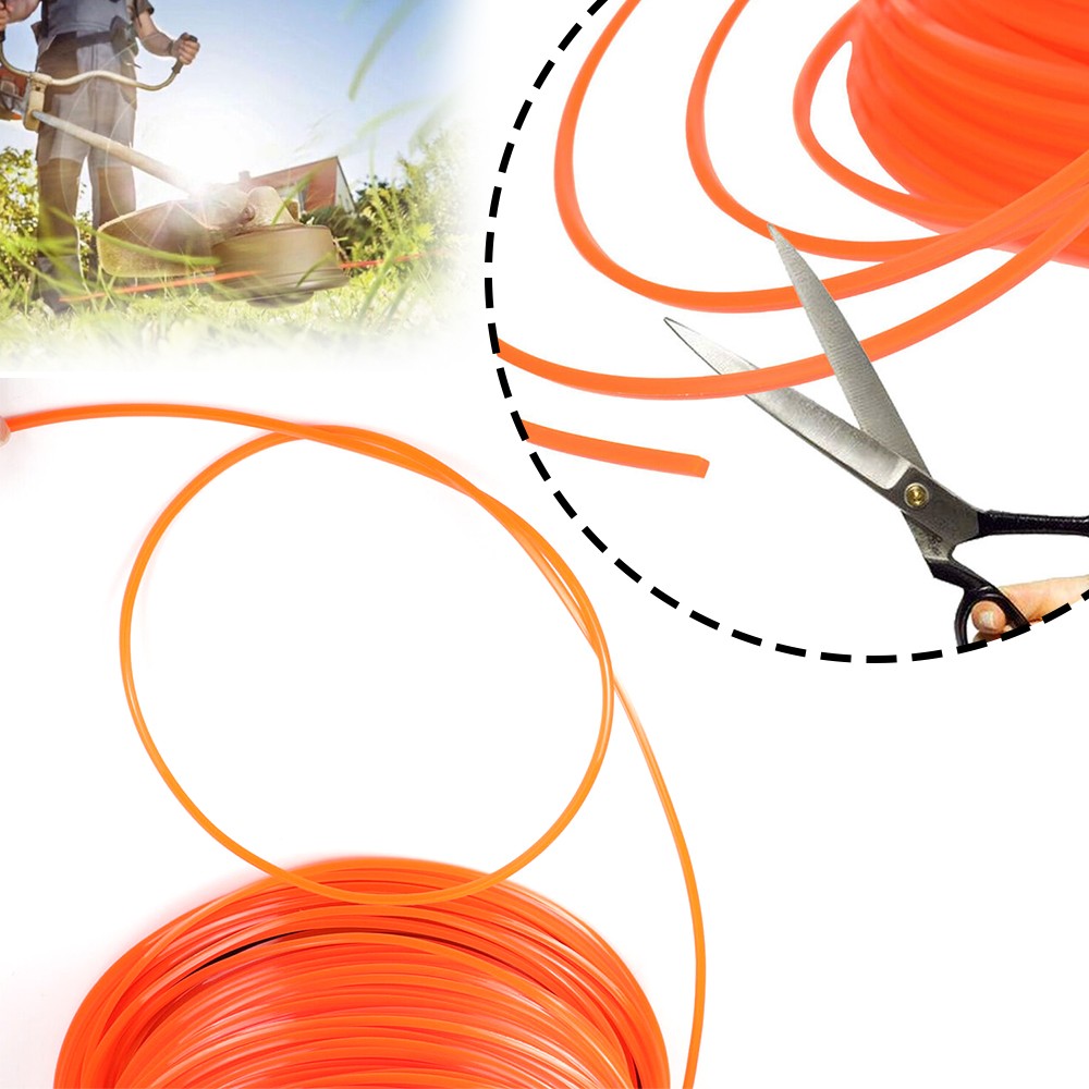 2 Pack 5lb .095 1300 ft Square String Trimmer Line Heavy Commercial Nylon Spool