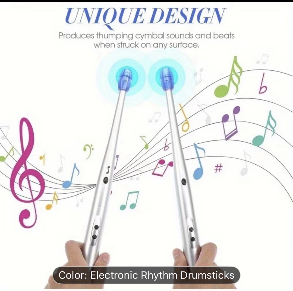 Electronic Drumsticks Percussion Drumsticks Air Percussion Sticks Silver