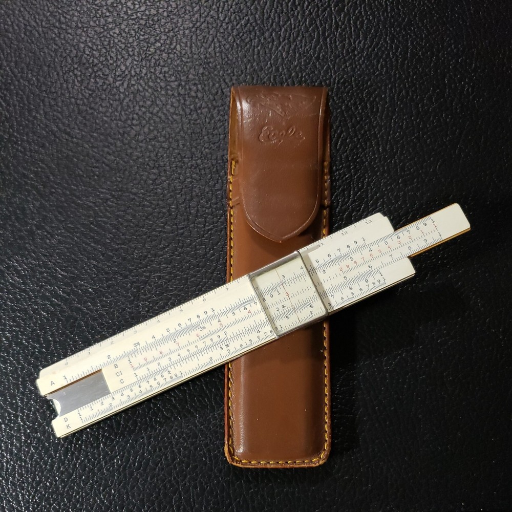 Eagle 202 6" Pocket Slide Rule-1.K-2-with leather case