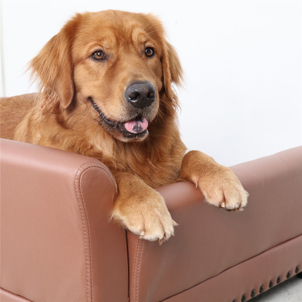 Jumbo Pet Upholstered Sofa Bed Elevated Dog Bed Couch Super Scratch Resistance