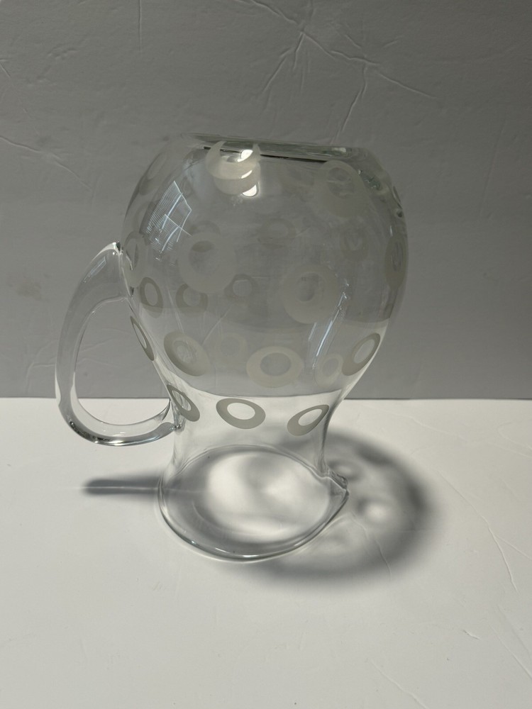 Mikasa Bubbly Belly Clear Glass Pitcher