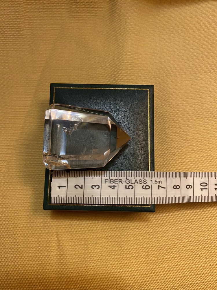 Polished quartz crystal mineral